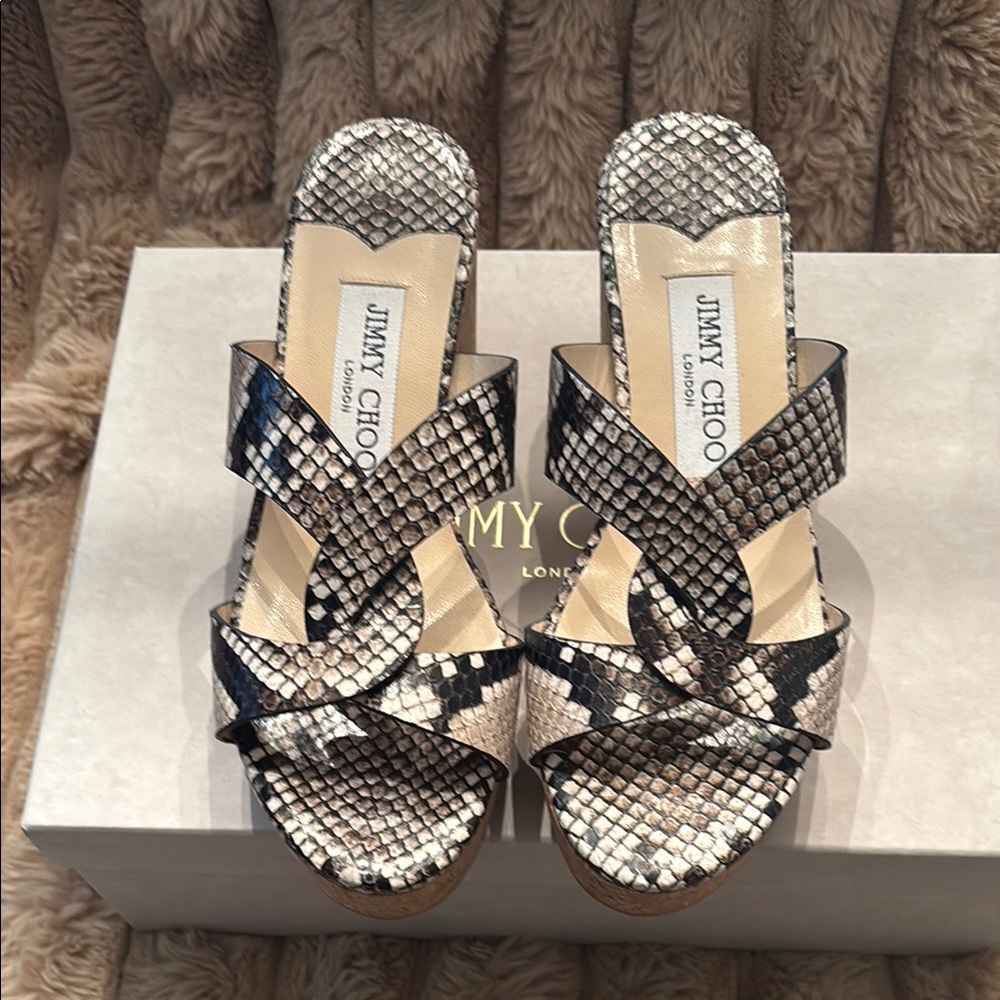Jimmy Choo Snakeskin Women's Sandals